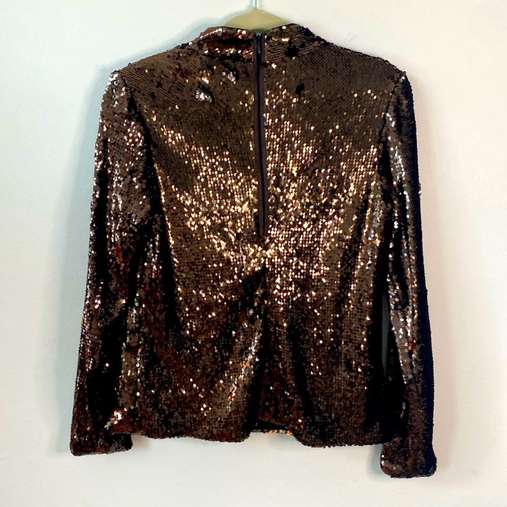 Ted Baker London Lovato Sequin Top Brown Size 10 US - Picture 4 of 12